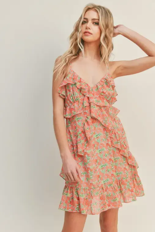 Tea Party Mini Coral Dress