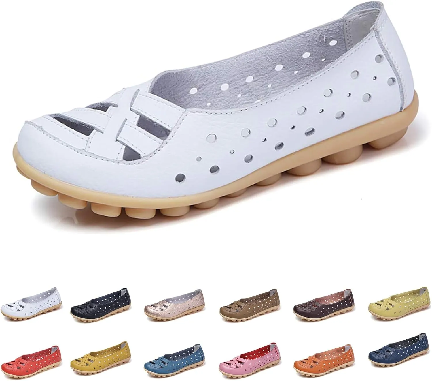 Women's Loafers & Slip-Ons Summer Comfortable Closed Toe Sandals Wide Width Flats Comfort Walking Shoes Dressy Casual Trending Sandals for Women 2025